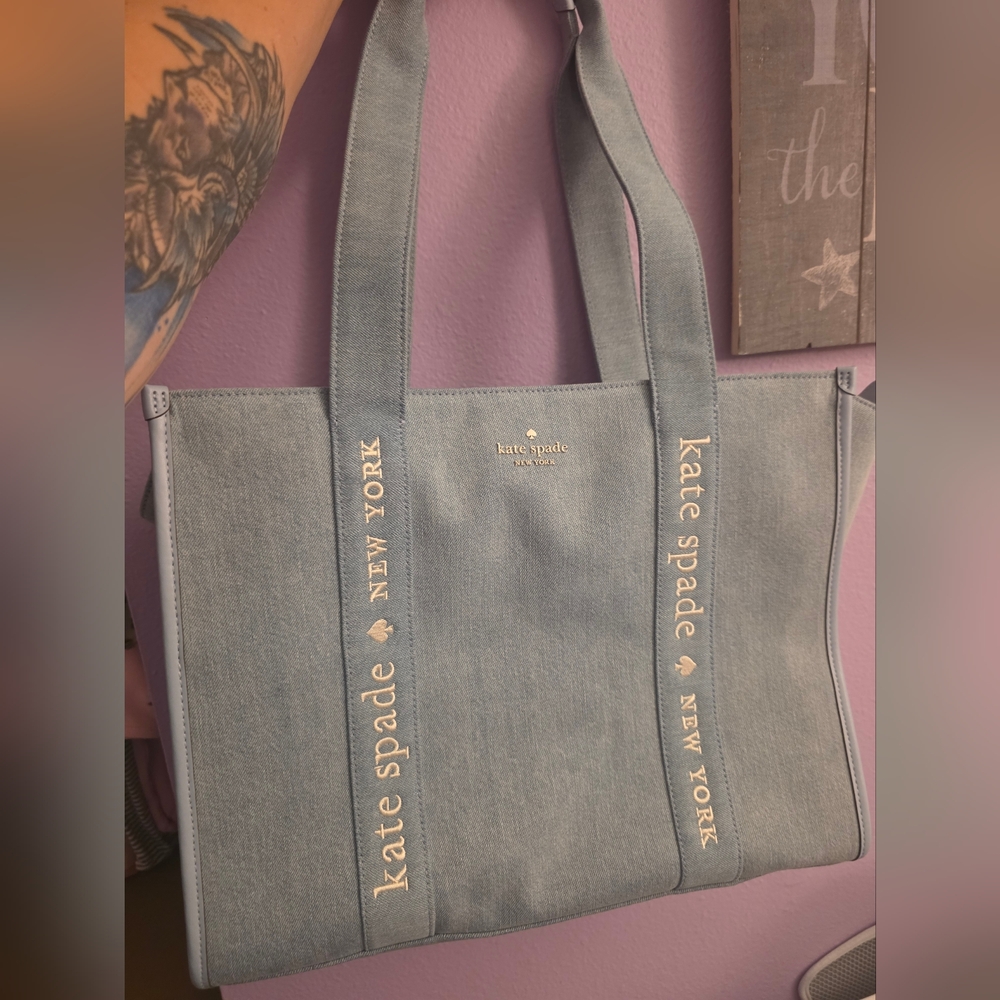 NWT Kate Spade Kip Denim Large Tote